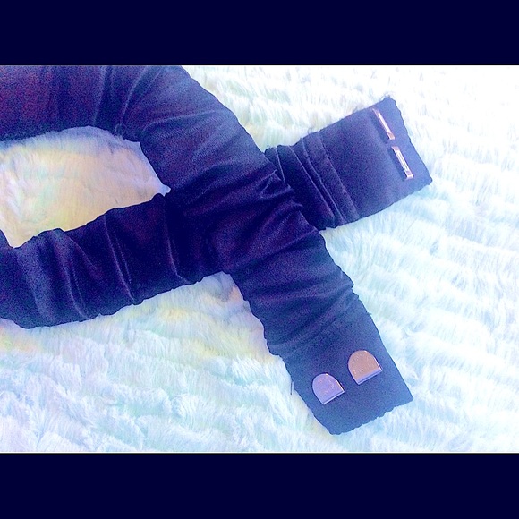 Sequin belt w/black satin rayon vtg 32”+2” Stretch - Picture 4 of 6